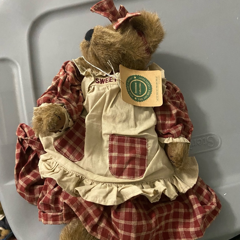 Boyd Bear Plaid Dress Teddy Bear with Apron